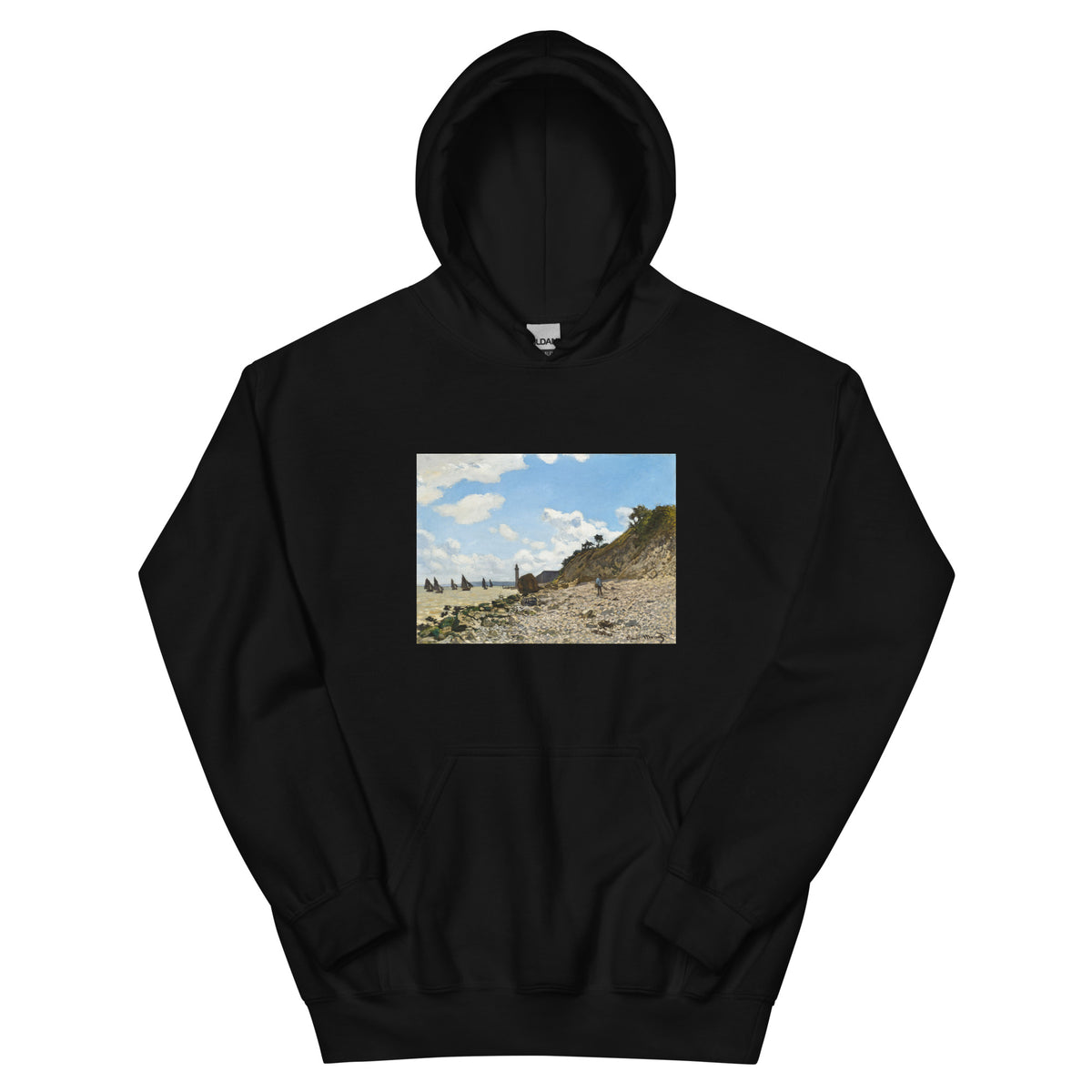Black Hoodie The Beach At Honfleur Essential