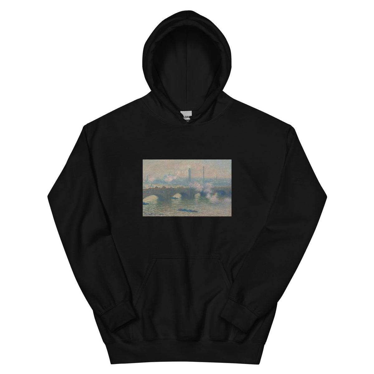 Black Hoodie Waterloo Bridge Gray Day Essential