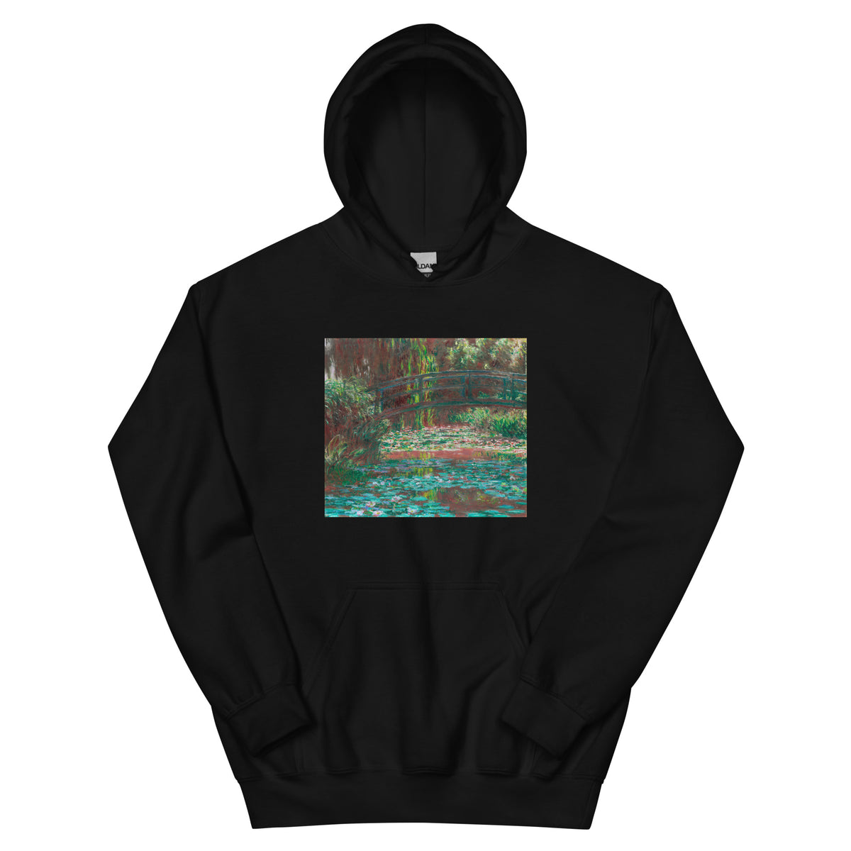 Black Hoodie Water Lily Pond Essential