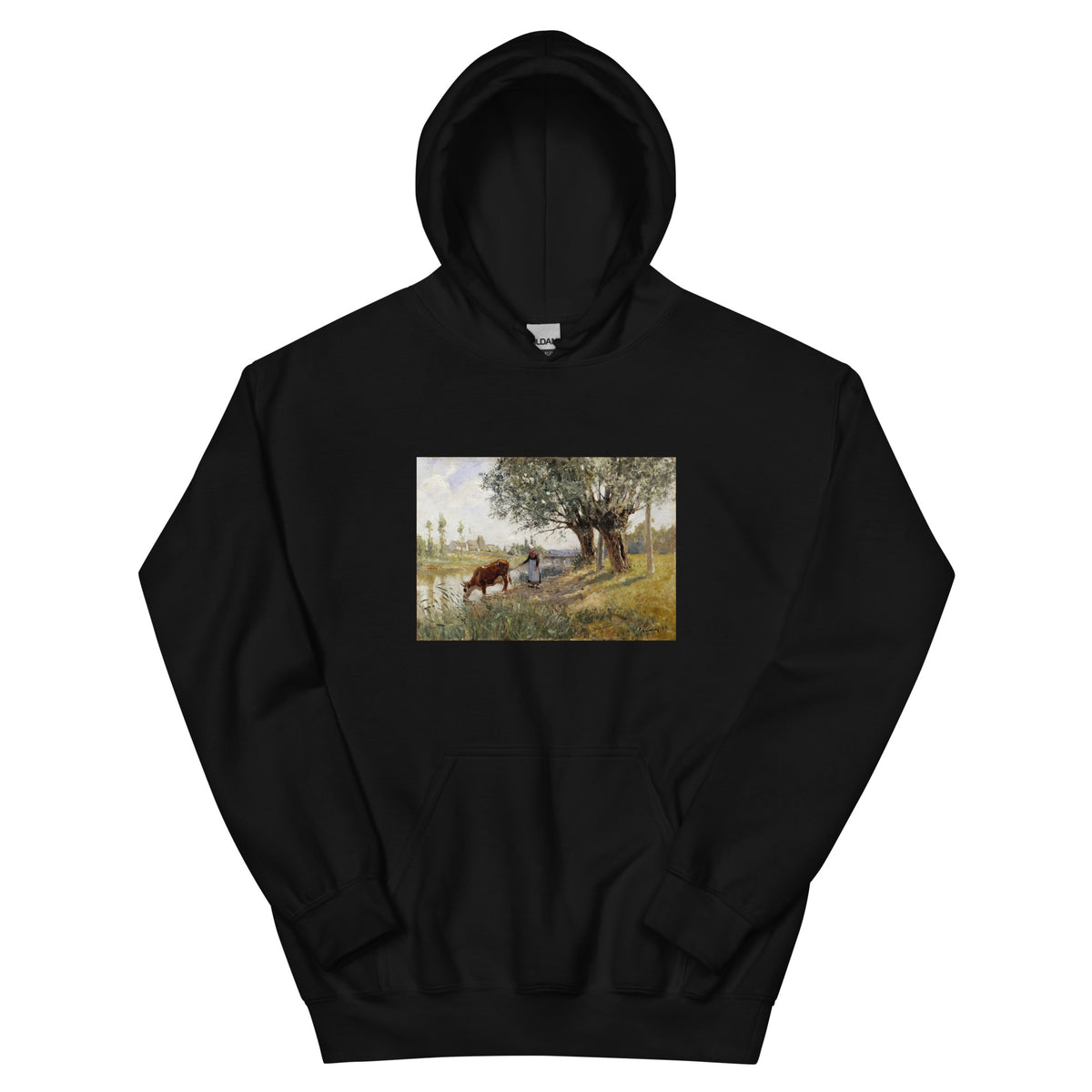 Black Hoodie Countryside Near Grez-Sur-Loing Painting In High Resolution Essential