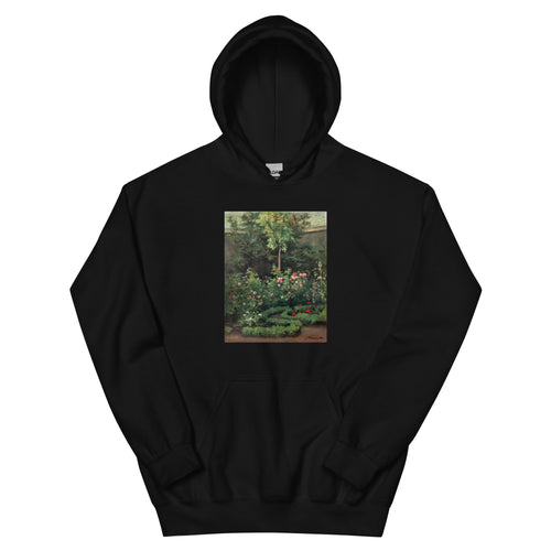Black Hoodie A Rose Garden Essential