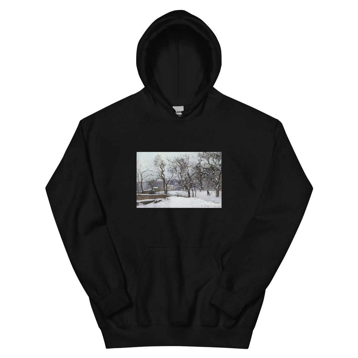 Black Hoodie Snow At Louveciennes Essential