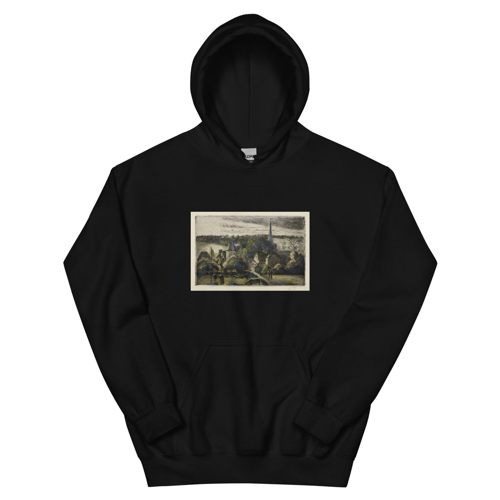 Black Hoodie Church And Farm At Eragny Essential