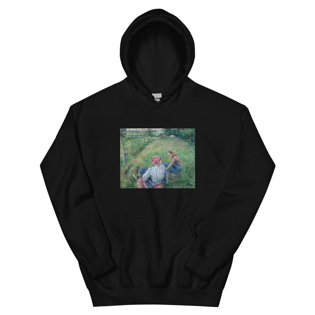 Black Hoodie Young Peasant Girls Resting In The Fields Near Pontoise Essential