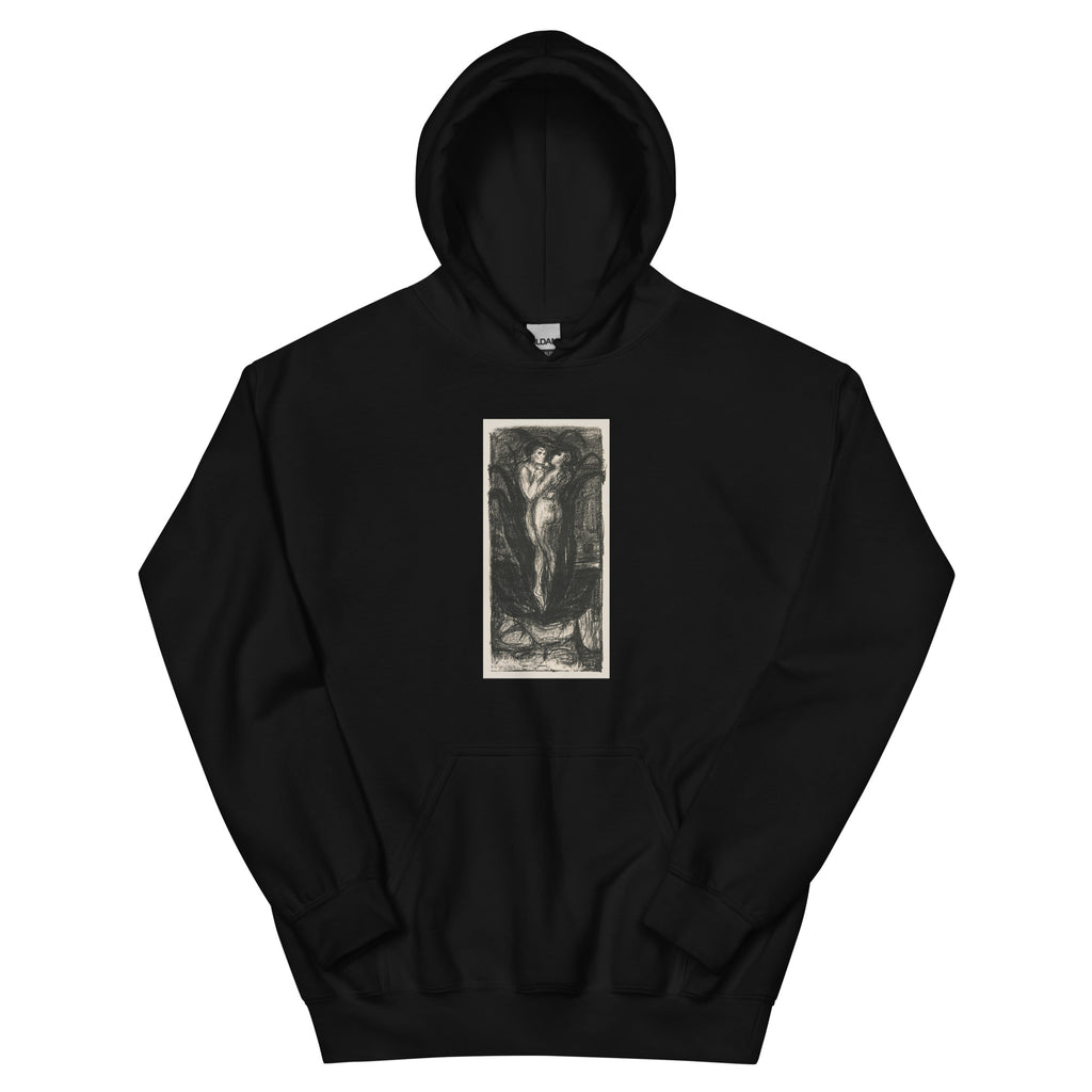 Black Hoodie The Flower Of Love Die Blume Der Liebe 1896 Essential