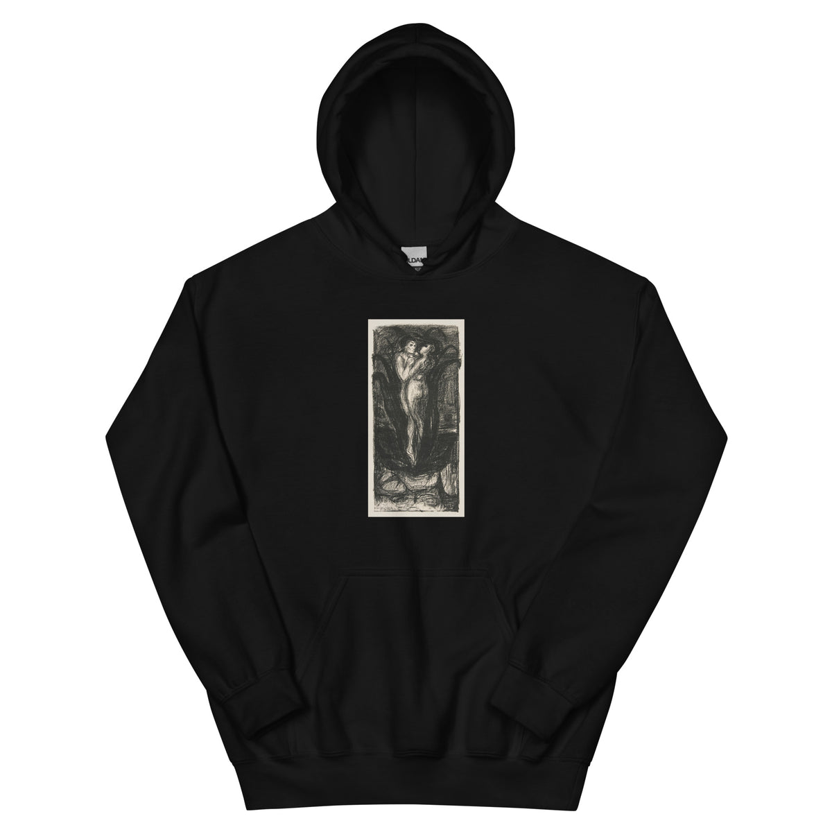Black Hoodie The Flower Of Love Die Blume Der Liebe 1896 Essential