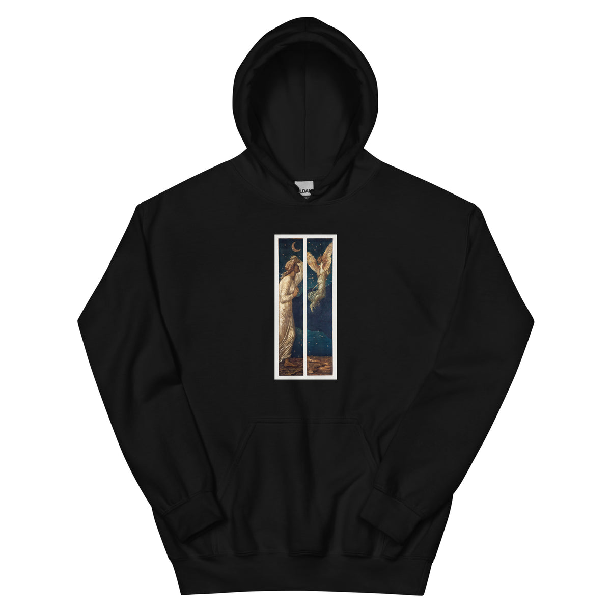 Black Hoodie Cupid Flying Away Essential