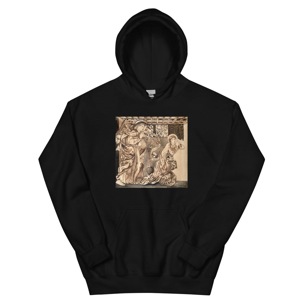Black Hoodie The Annunciation Print Essential