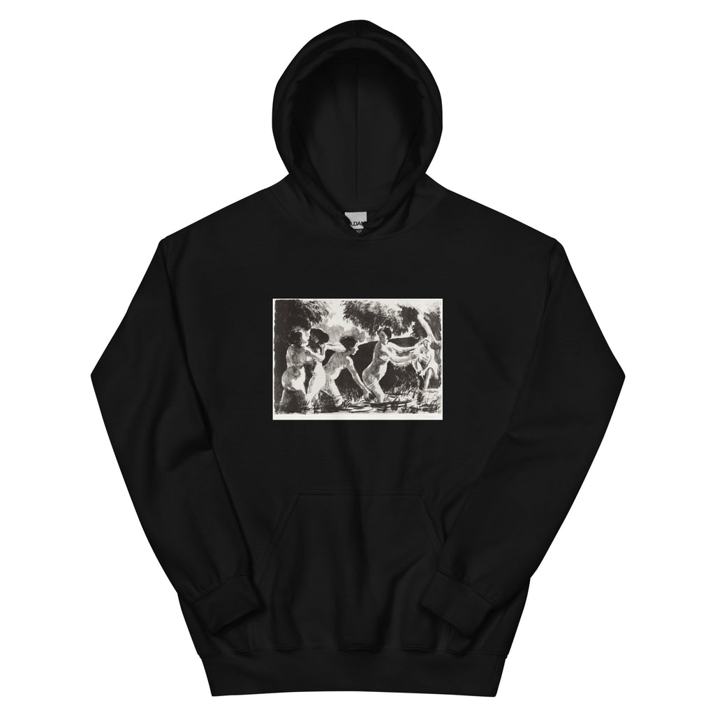 Black Hoodie Bathers Wrestling II Essential