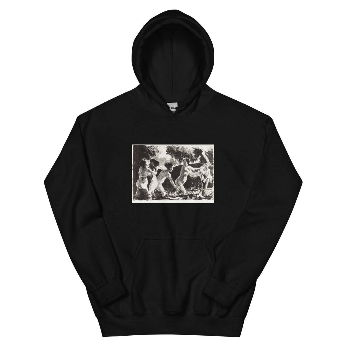 Black Hoodie Bathers Wrestling II Essential