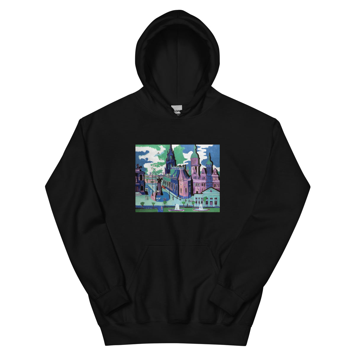 Black Hoodie View Of Dresden Schlossplatz Essential