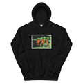 Black Hoodie Bathers Throwing Reeds Print Essential