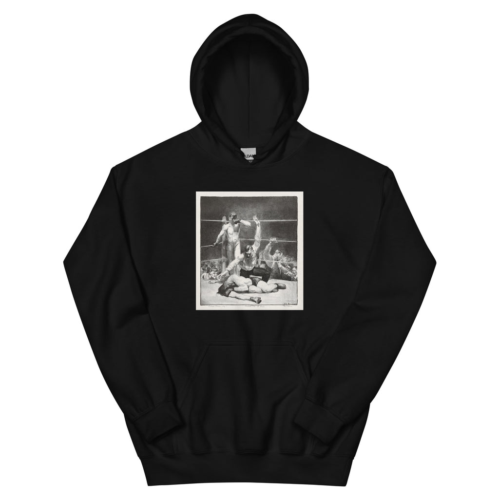 Black Hoodie Counted Out First Stone Print Essential