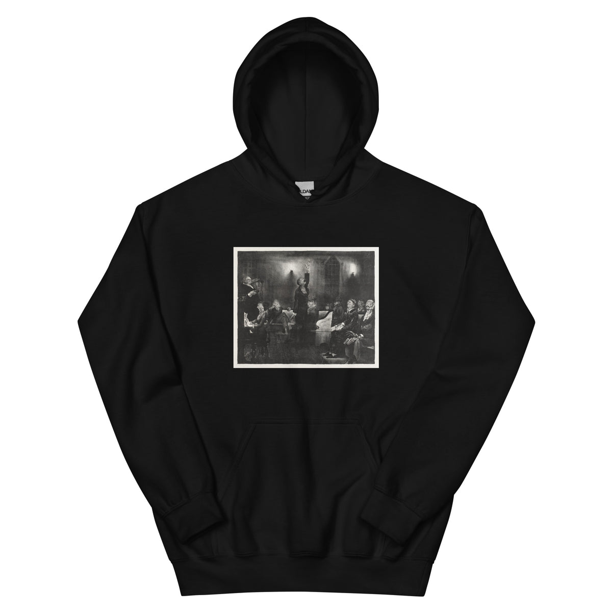 Black Hoodie Prayer Meeting Second Stone Print Essential
