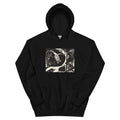 Black Hoodie Two Mythical Animals Print Essential