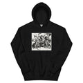 Black Hoodie Lion Hunt Print Essential