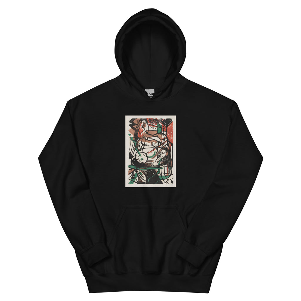 Black Hoodie The Birth Of Horses Print Essential