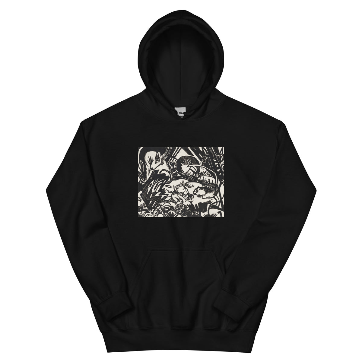 Black Hoodie From The Animal Legend Genius Print Essential
