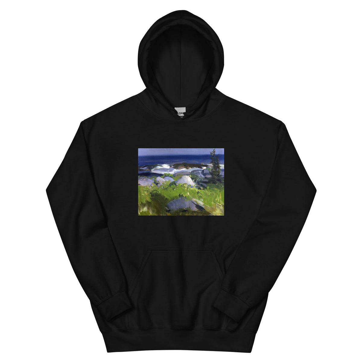 Black Hoodie Vine Clad Shore Monhegan Island Essential