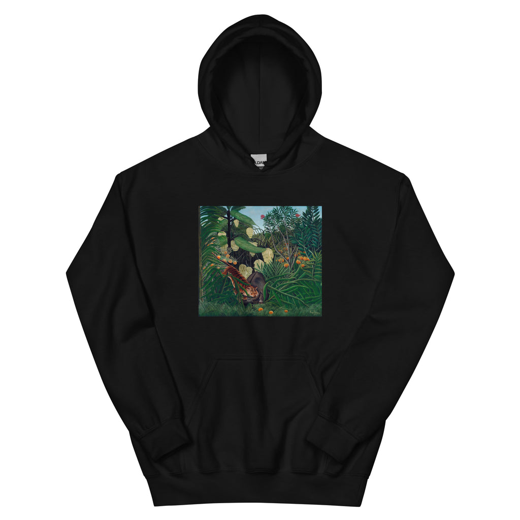 Black Hoodie Fight Between A Tiger And A Buffalo Essential