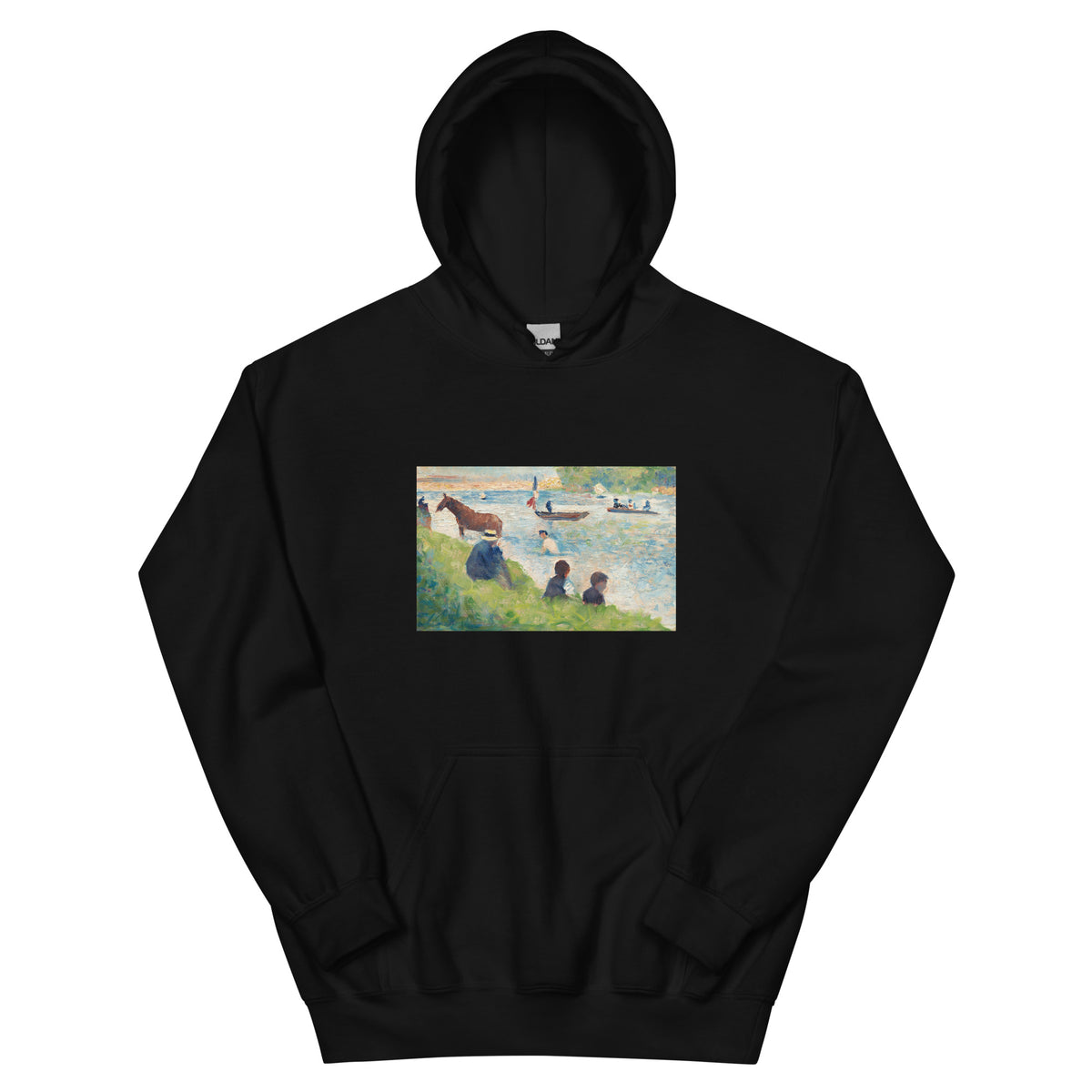 Black Hoodie Horse And Boats Study For Bathers At Asnieres Essential