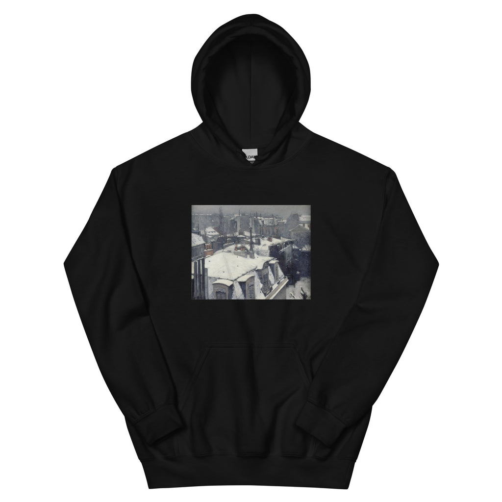 Black Hoodie Rooftops In The Snow Essential