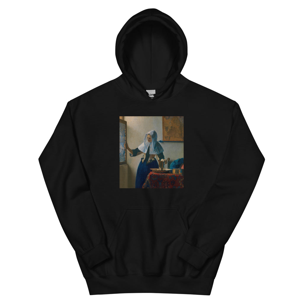 Black Hoodie Young Woman With A Water Pitcher Essential