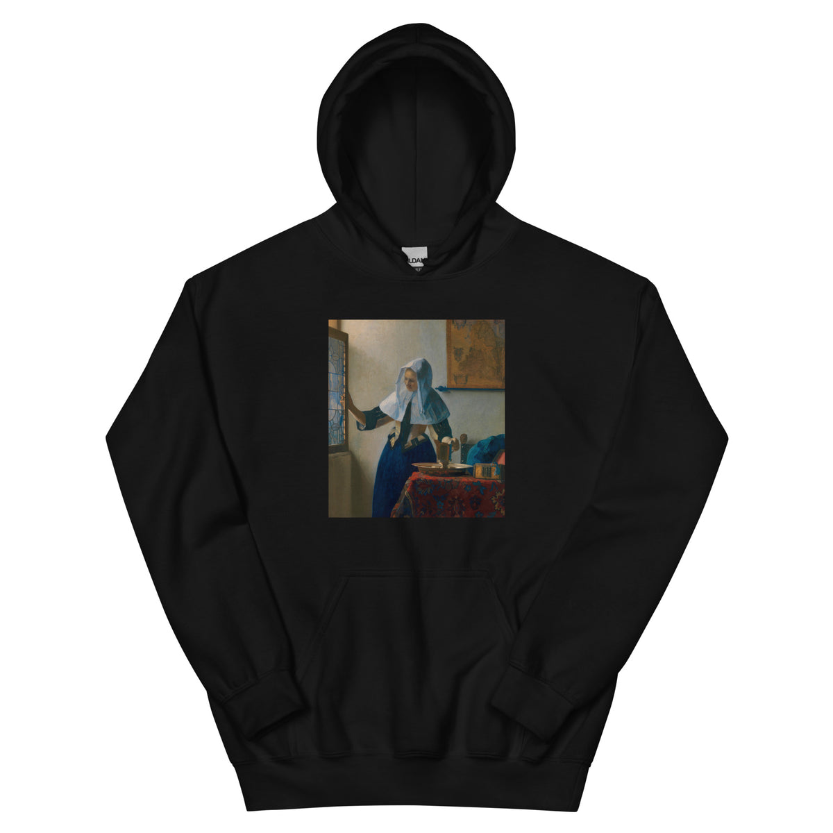 Black Hoodie Young Woman With A Water Pitcher Essential