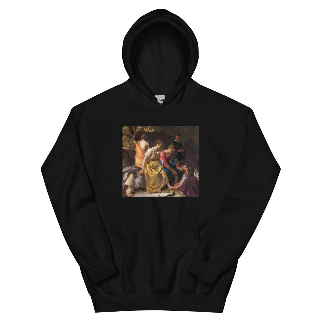 Black Hoodie Johannes Vermeer Diana And Her Nymphs Famous Painting Essential