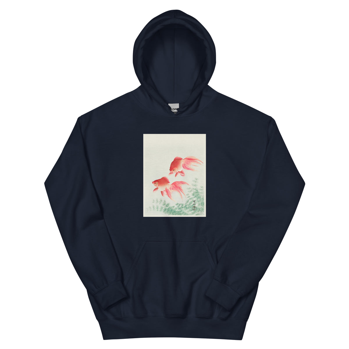 Navy Hoodie Two Veil Goldfish - Ohara Koson 1926 Essential