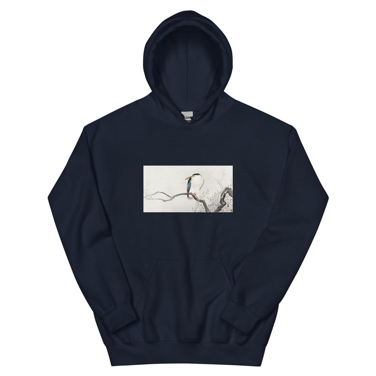 Navy Hoodie Quack On Erratic Branch - Ohara Koson 1900 Essential