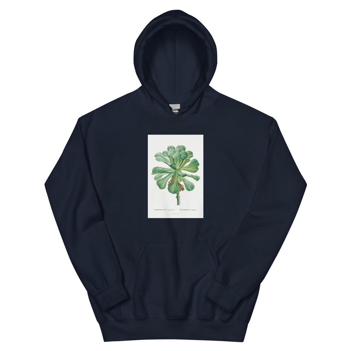 Navy Hoodie Sempervivum Canariense Image Essential