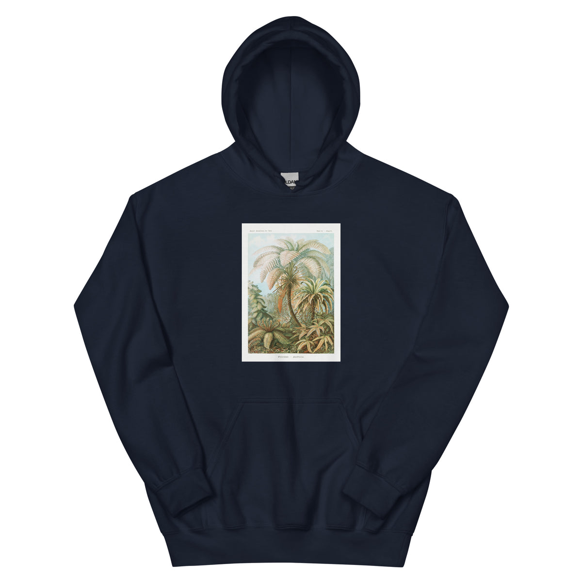 Navy Hoodie Filicinae Laubfarne Essential