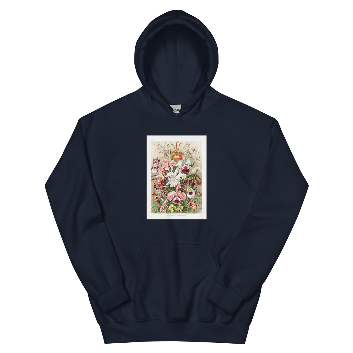 Navy Hoodie Orchideae Denusblumen A Giltsch Gem Essential