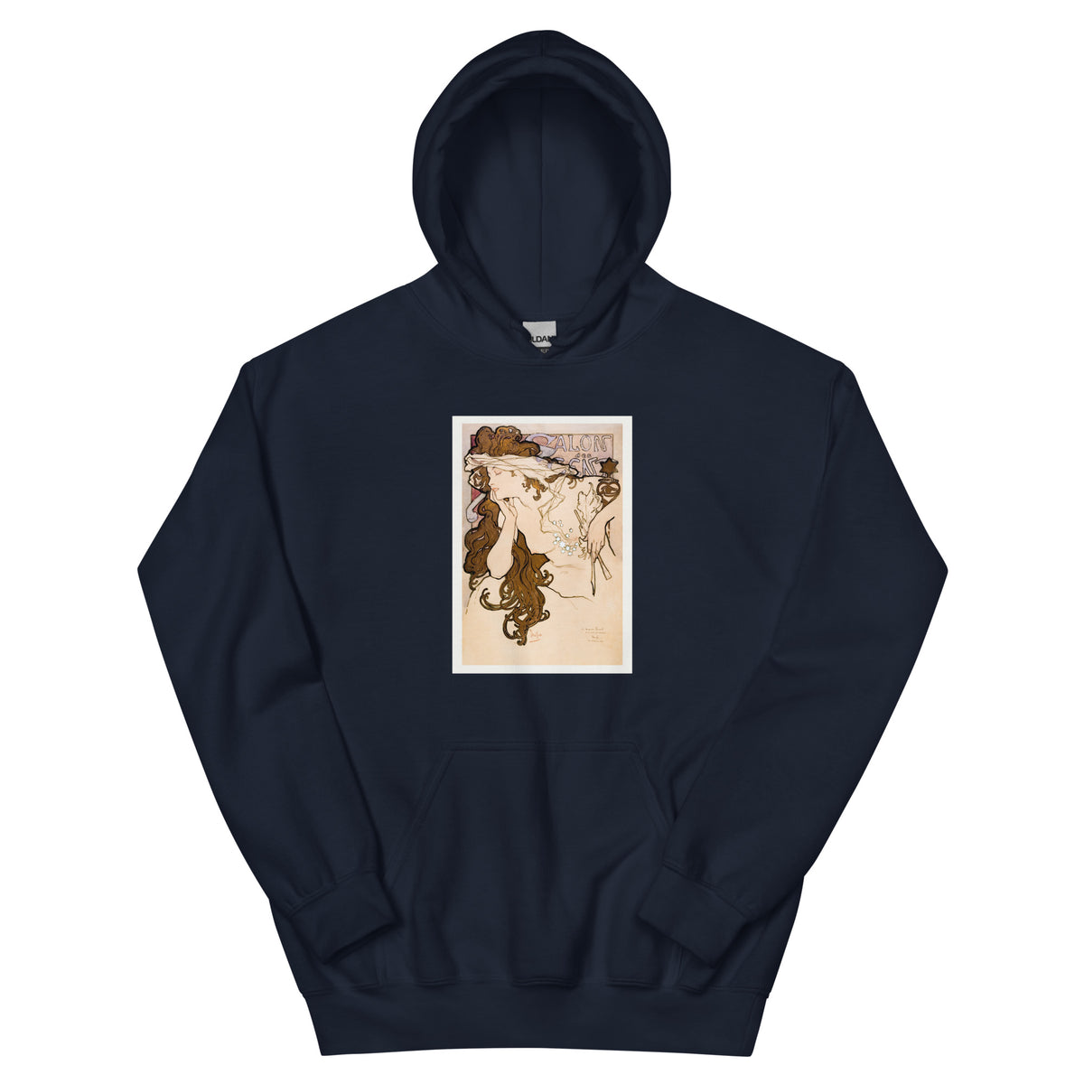 Navy Hoodie Salon Des Cent Poster Essential
