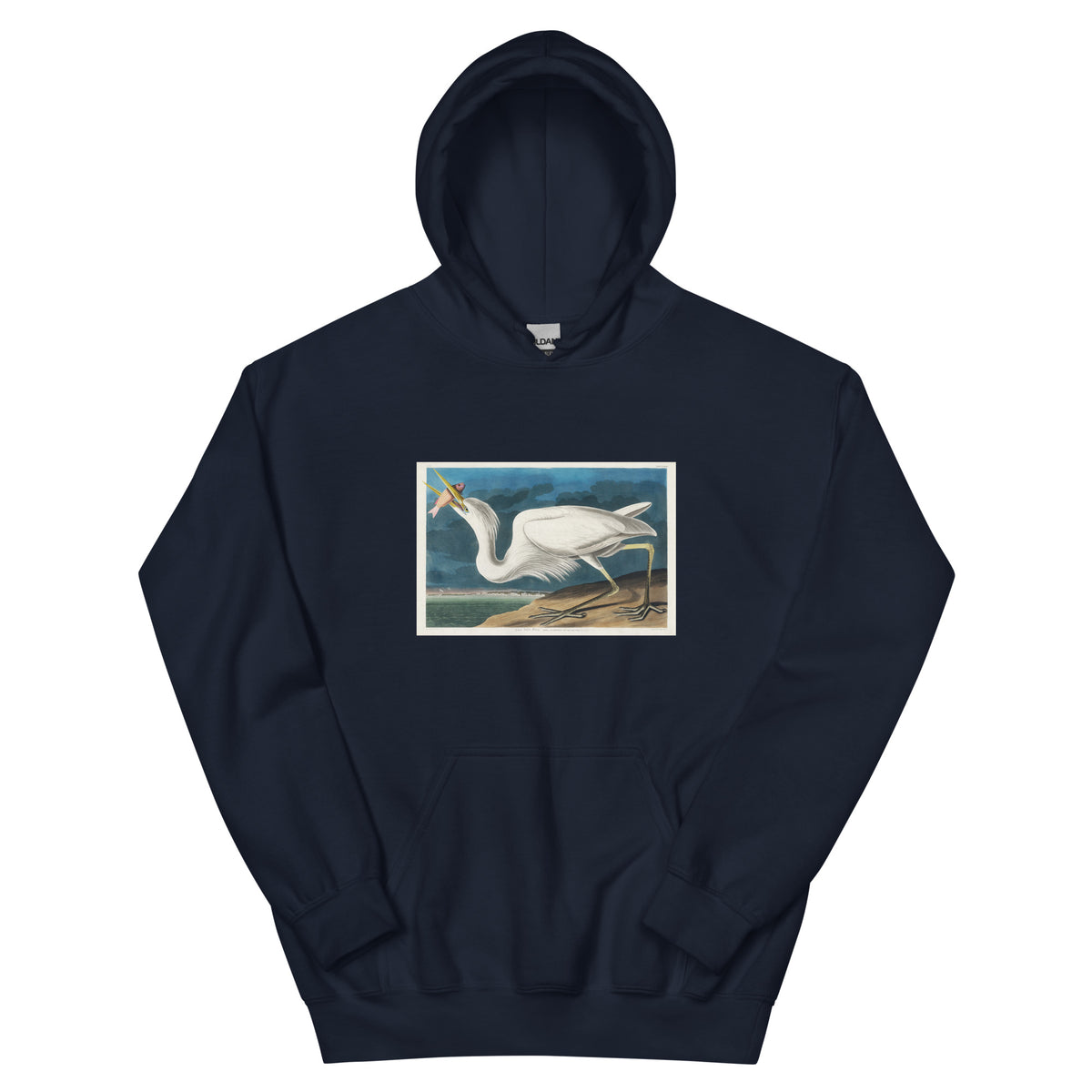 Navy Hoodie Great White Heron Essential