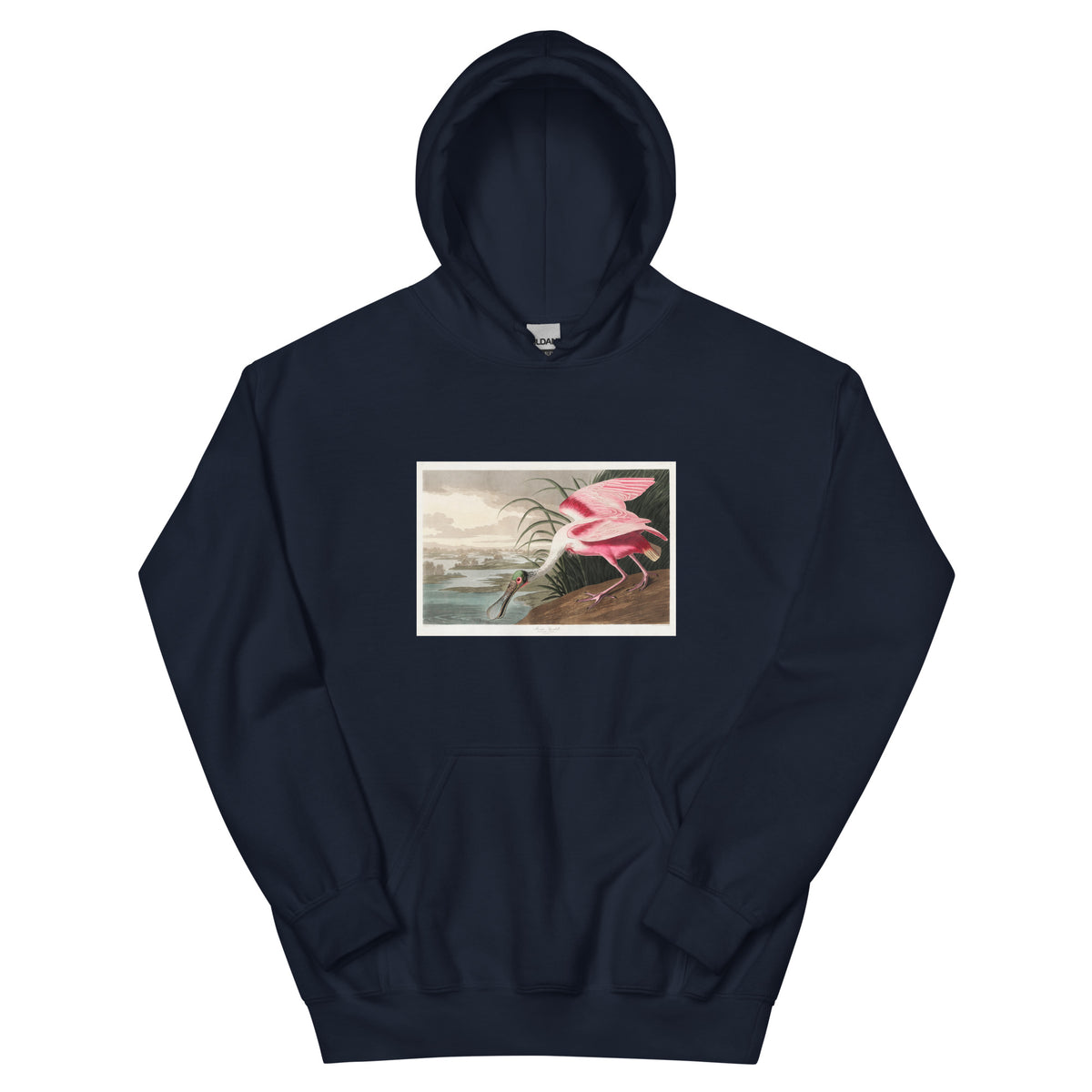 Navy Hoodie Roseate Spoonbill Essential
