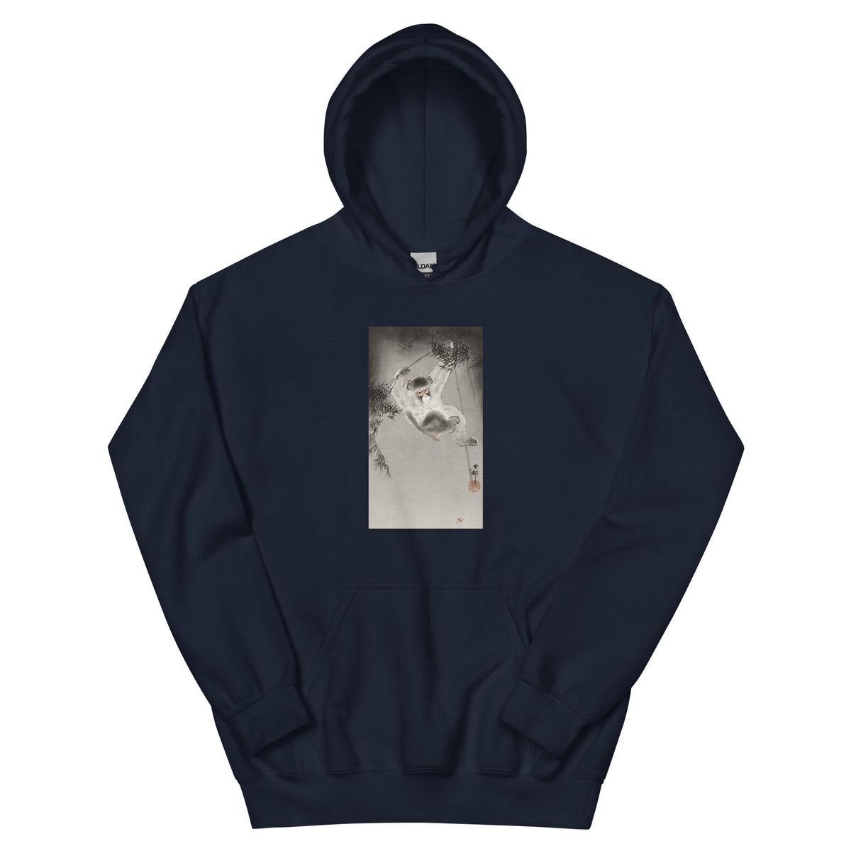 Navy Hoodie Monkey Hanging - Ohara Koson 1900 Essential