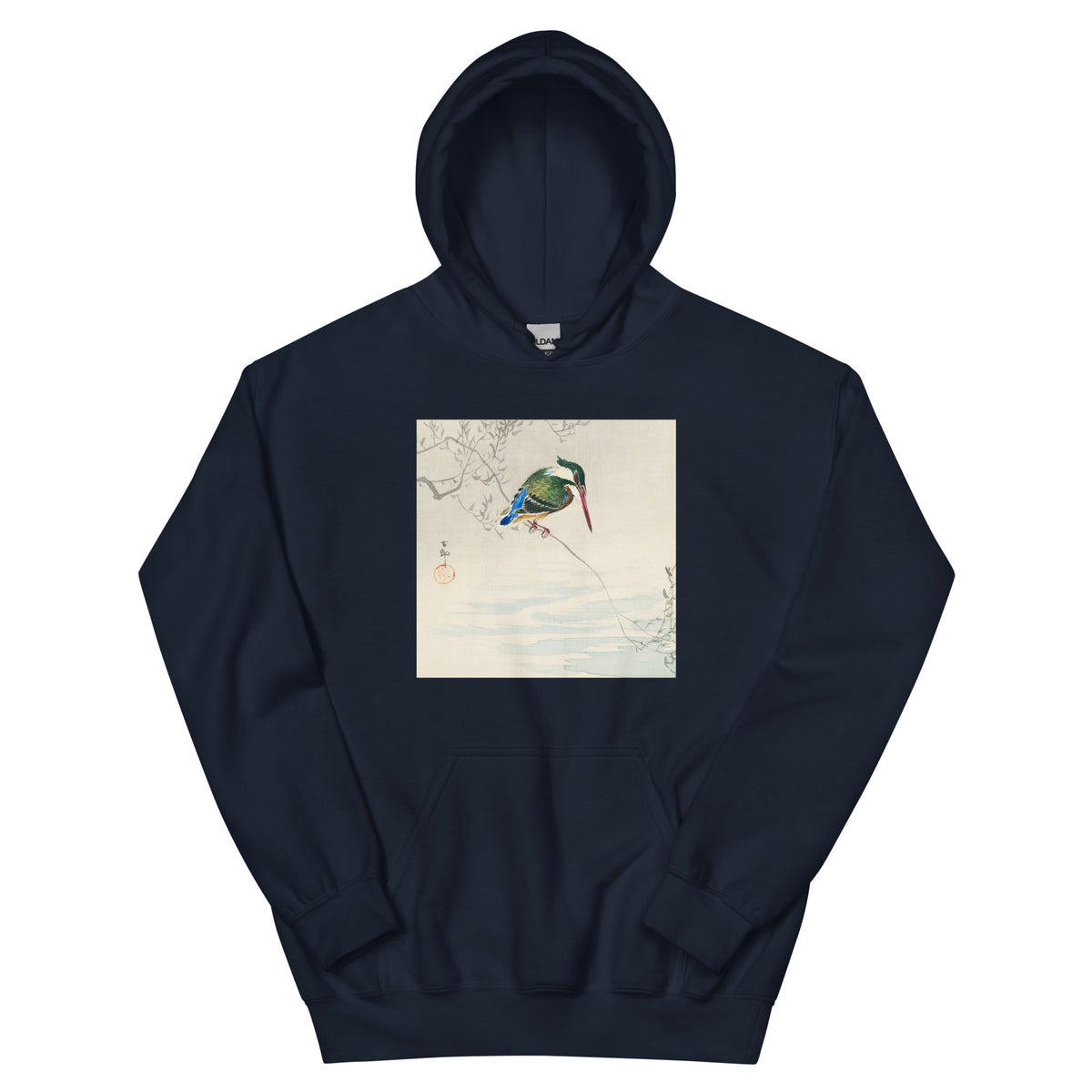 Navy Hoodie A Kingfisher - Ohara Koson 1920 Essential