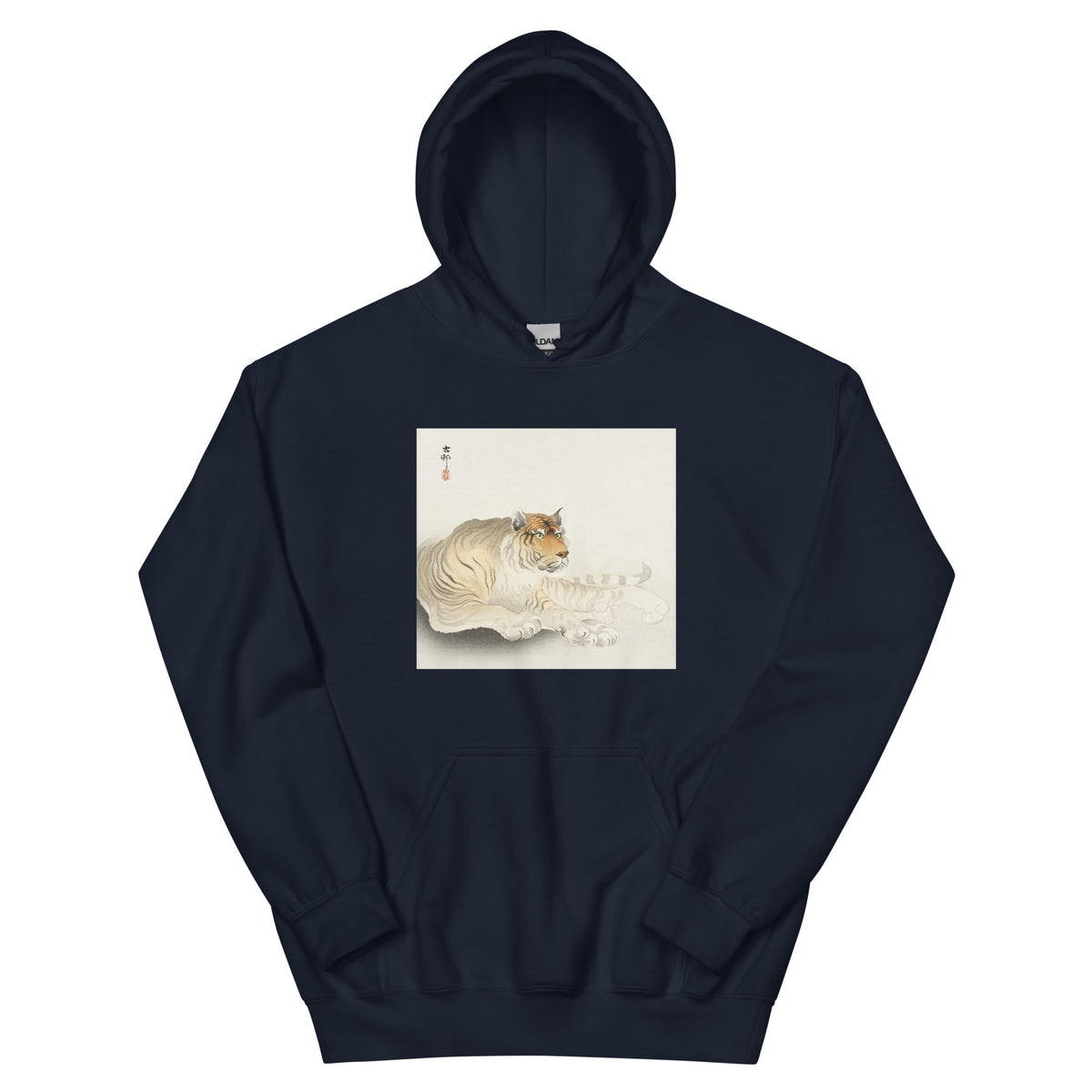 Navy Hoodie Tiger - Ohara Koson 1900 Essential