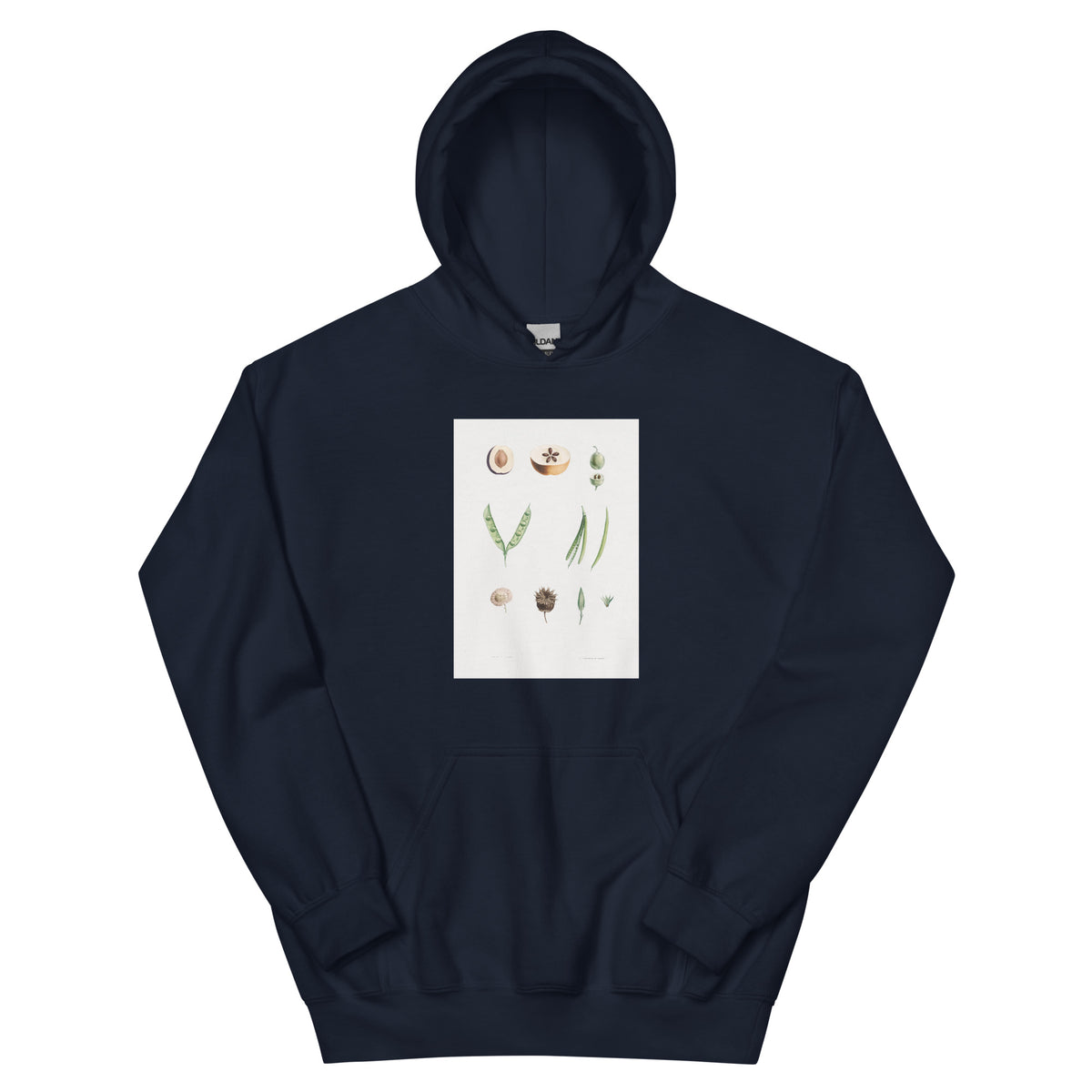 Navy Hoodie Plants Part - Pierre-Joseph Redoute 1759 Essential