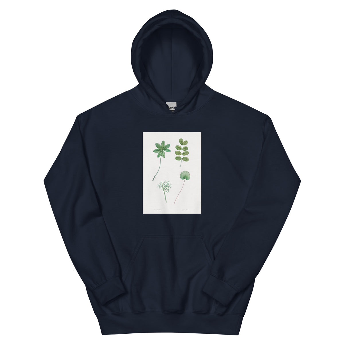 Navy Hoodie Tree Leaf Set - Pierre-Joseph Redoute 1759 Essential