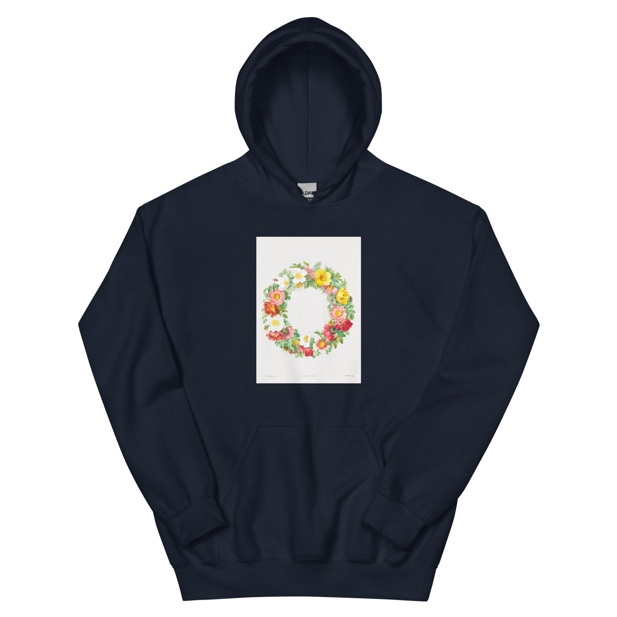 Navy Hoodie Roses Essential