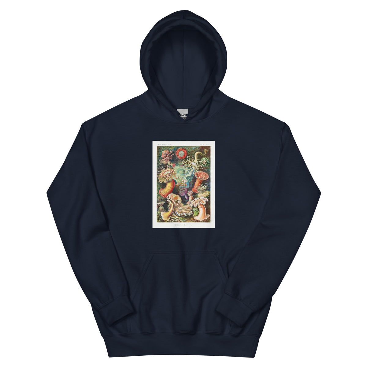 Navy Hoodie Actiniae Seeanemonen Essential