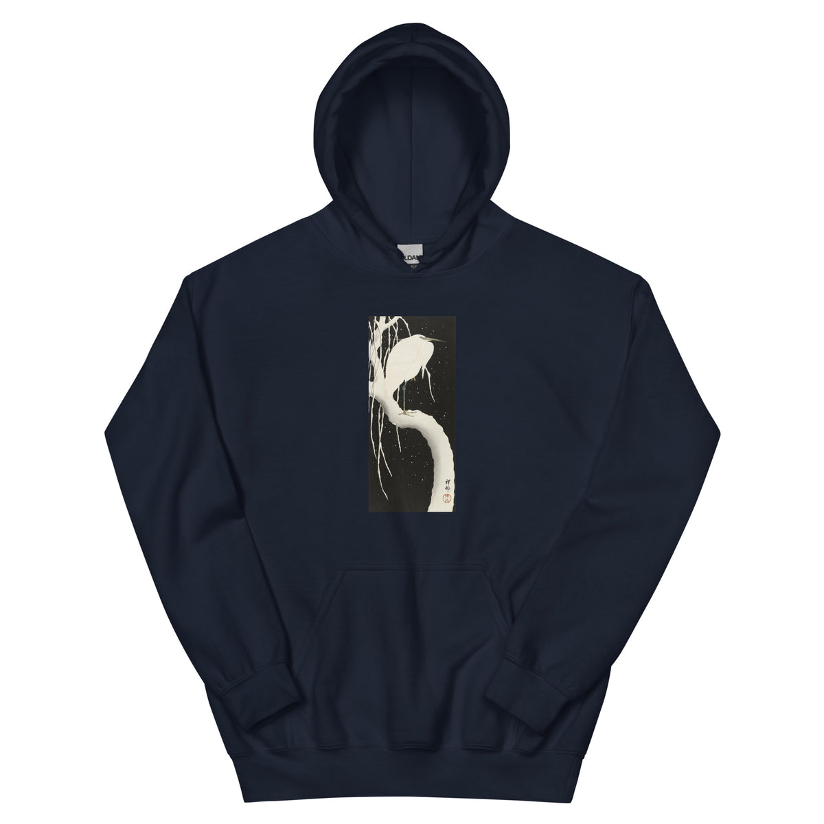 Navy Hoodie Heron In Snow Essential