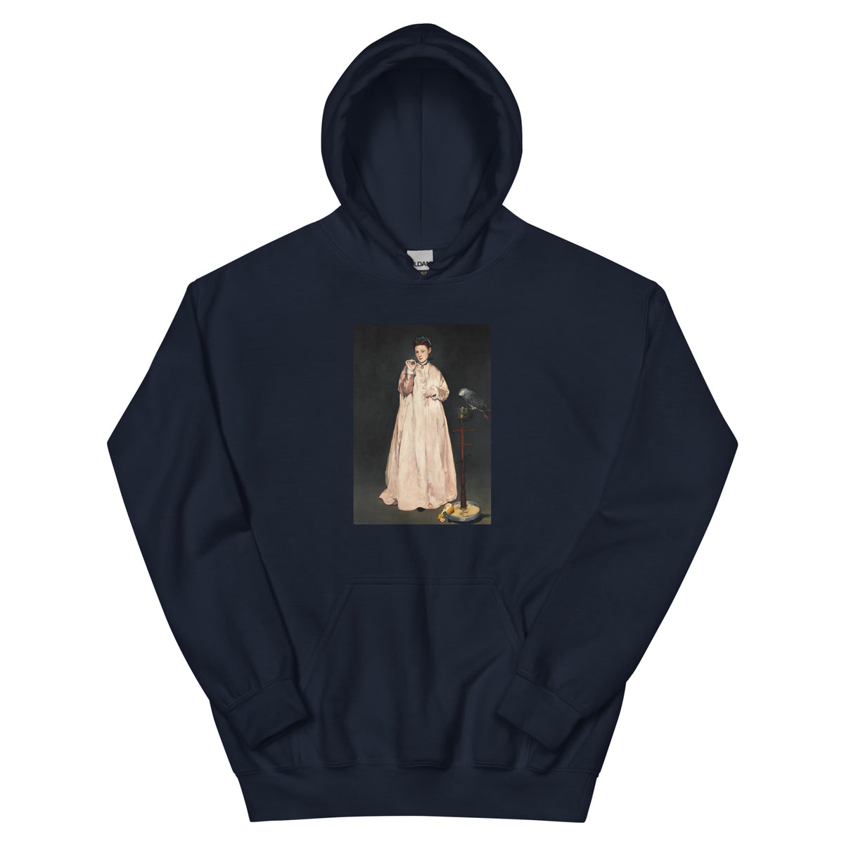 Navy Hoodie Young Lady In 1866 Painting In High Resolution Essential
