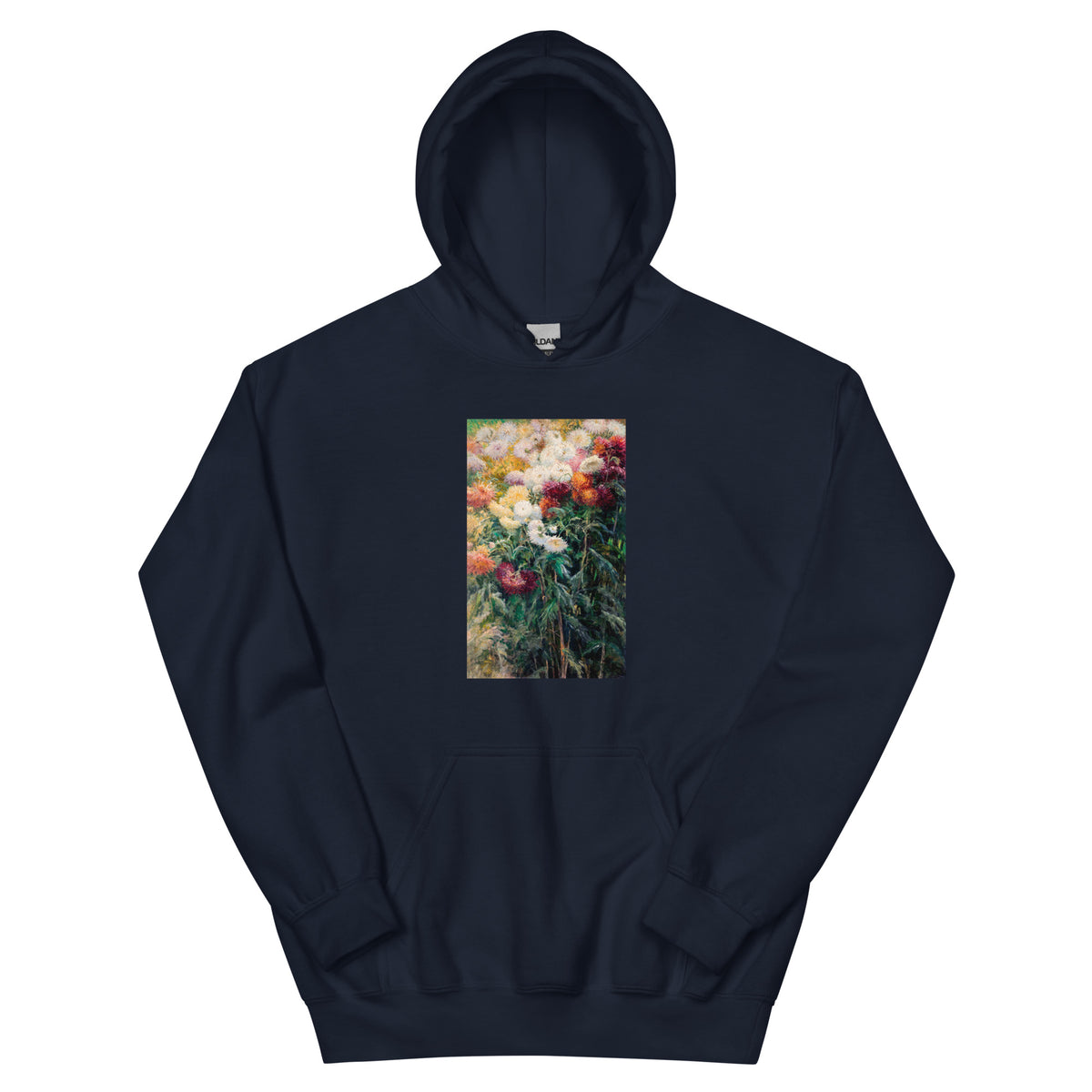 Navy Hoodie Chrysanthemums In The Garden At Petit Gennevilliers Painting In High Resolution Essential