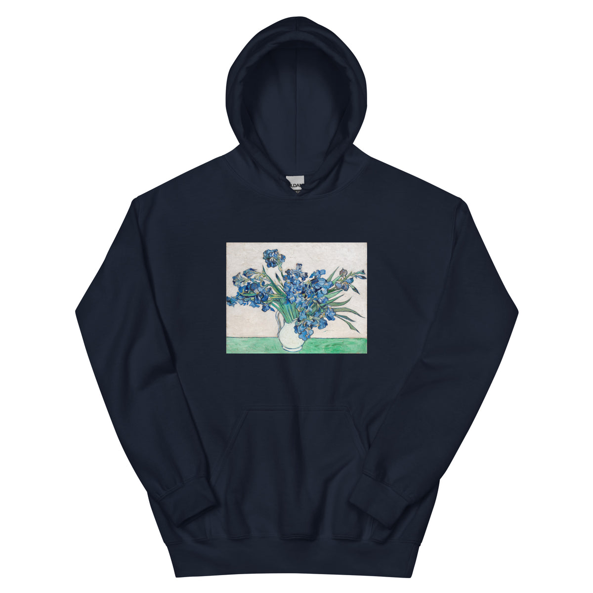Navy Hoodie Vincent Van Gogh S Irises Essential
