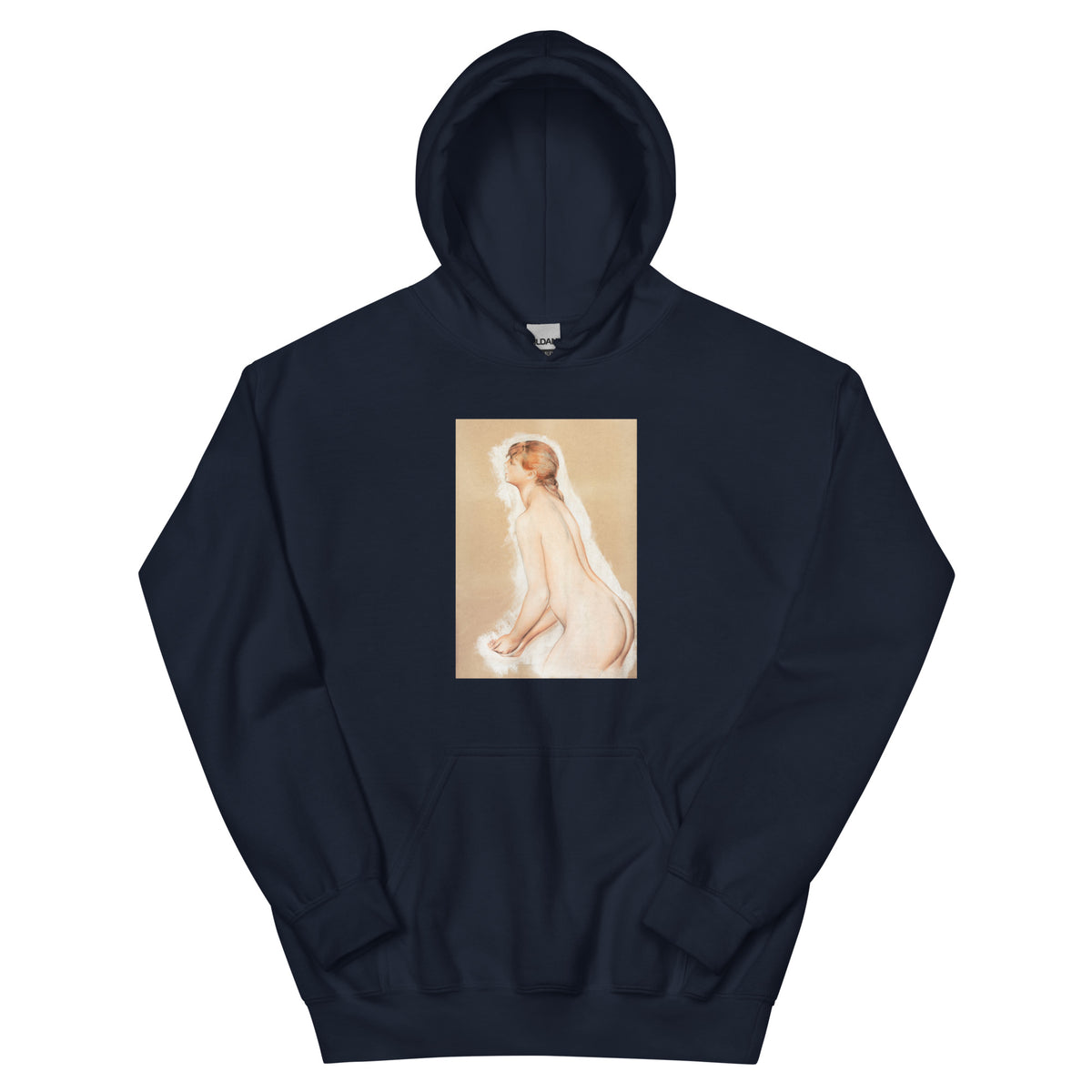 Navy Hoodie Splashing Figure Study For The Large Bathers Essential