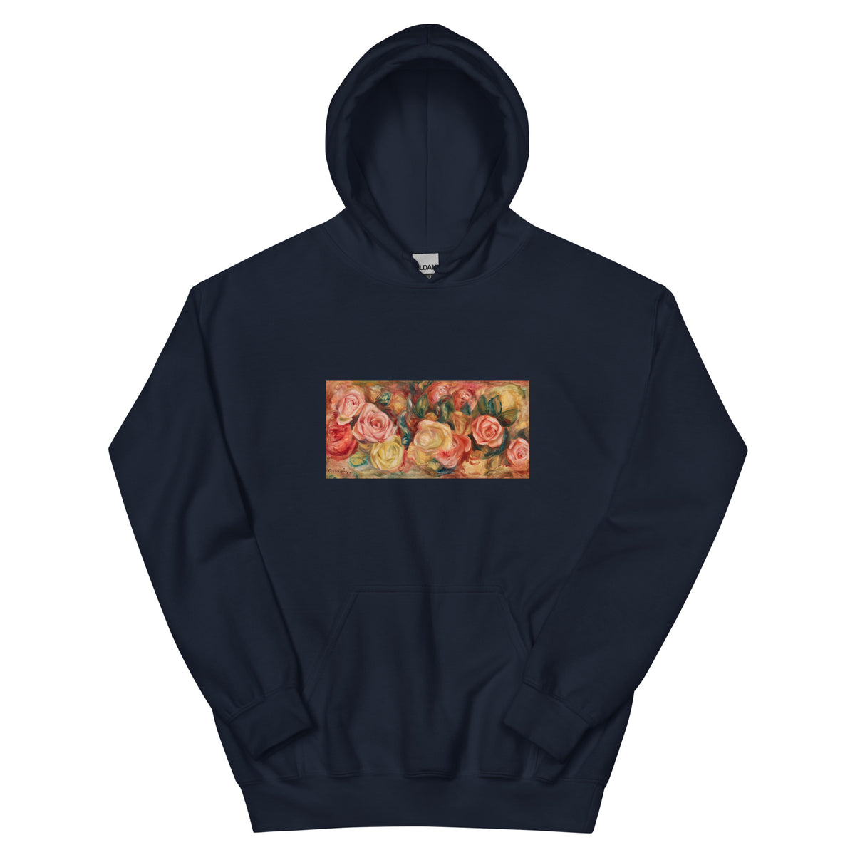 Navy Hoodie Roses Renoir Essential